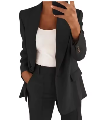 VENDITA FLASH⚡+900 VENDUTI! Completo elegante donna – Blazer oversize e pantalone a vita alta