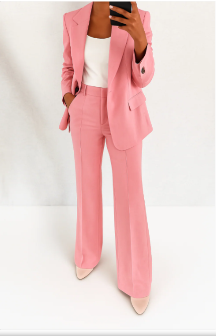 VENDITA FLASH⚡+900 VENDUTI! Completo elegante donna – Blazer oversize e pantalone a vita alta