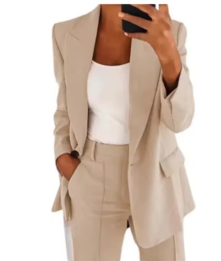 VENDITA FLASH⚡+900 VENDUTI! Completo elegante donna – Blazer oversize e pantalone a vita alta