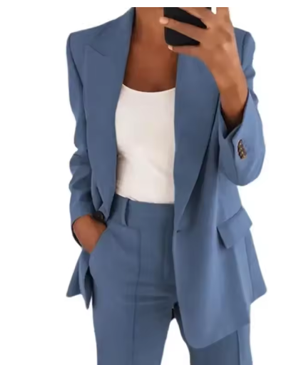 VENDITA FLASH⚡+900 VENDUTI! Completo elegante donna – Blazer oversize e pantalone a vita alta