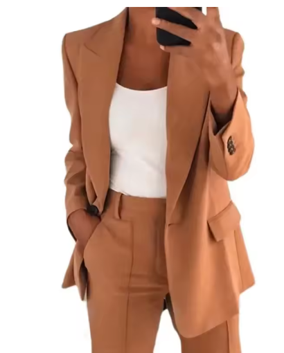 VENDITA FLASH⚡+900 VENDUTI! Completo elegante donna – Blazer oversize e pantalone a vita alta