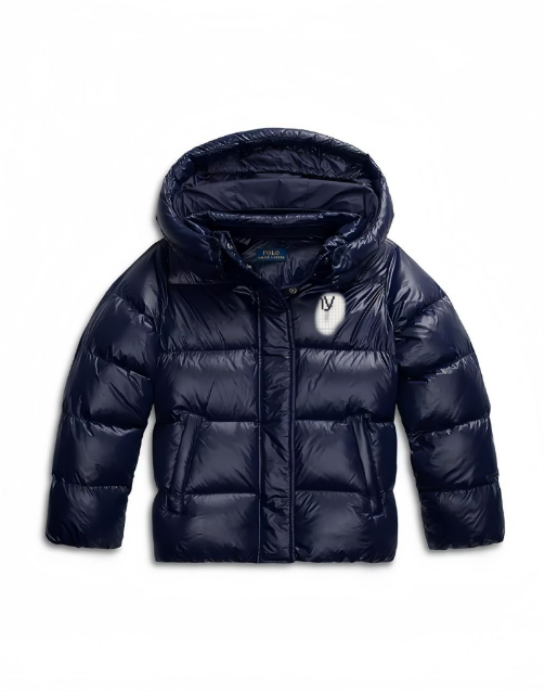 Piumino corto da donna in tessuto effetto lucido