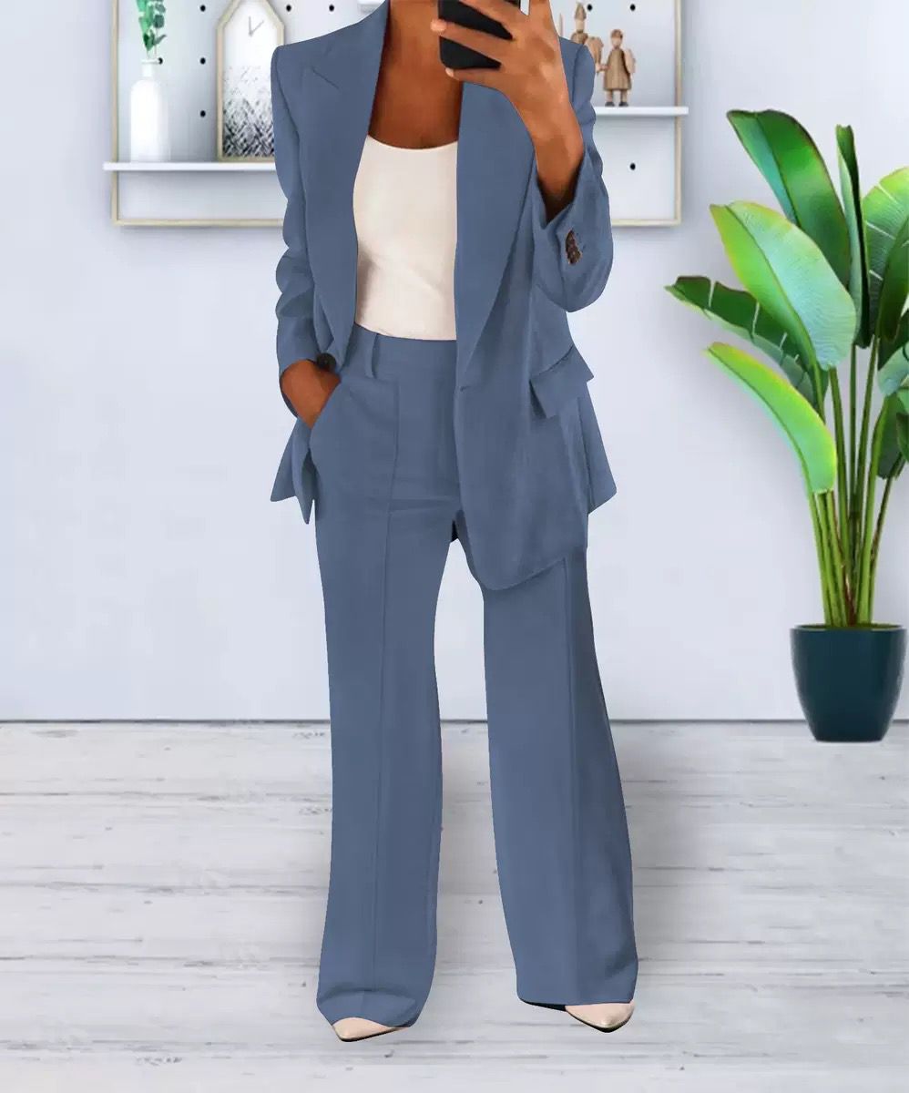 VENDITA FLASH⚡+900 VENDUTI! Completo elegante donna – Blazer oversize e pantalone a vita alta