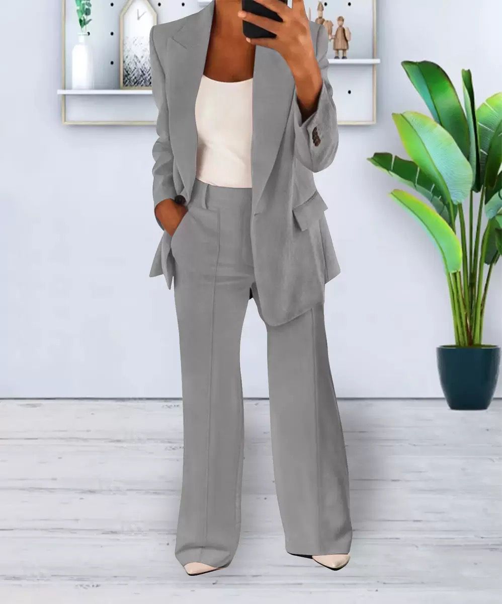 VENDITA FLASH⚡+900 VENDUTI! Completo elegante donna – Blazer oversize e pantalone a vita alta