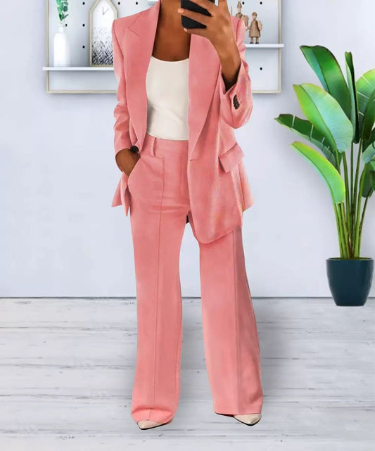 VENDITA FLASH⚡+900 VENDUTI! Completo elegante donna – Blazer oversize e pantalone a vita alta